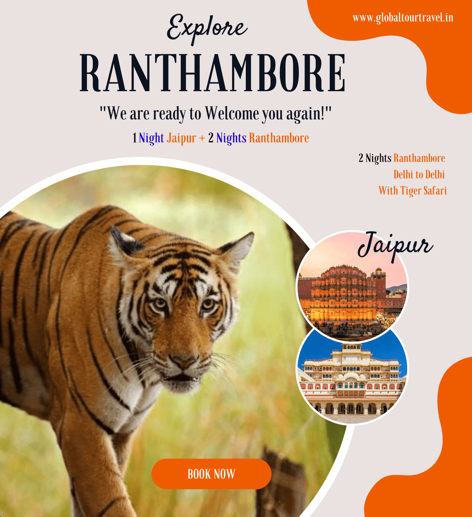  2 night Ranthambore - 1 night Jaipur